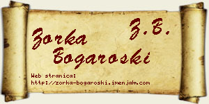 Zorka Bogaroški vizit kartica